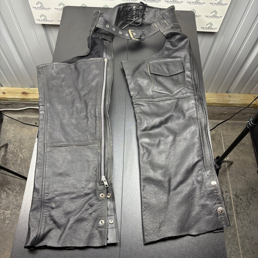 Leathercrafts Inc. Premium Leather Motorcycle Chaps Biker Riding‎ Gear